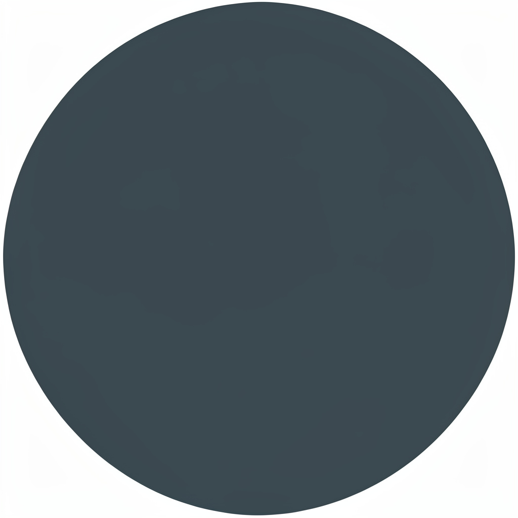 A duotone circular avatar in deep charcoal and pale teal, abstract and text-free